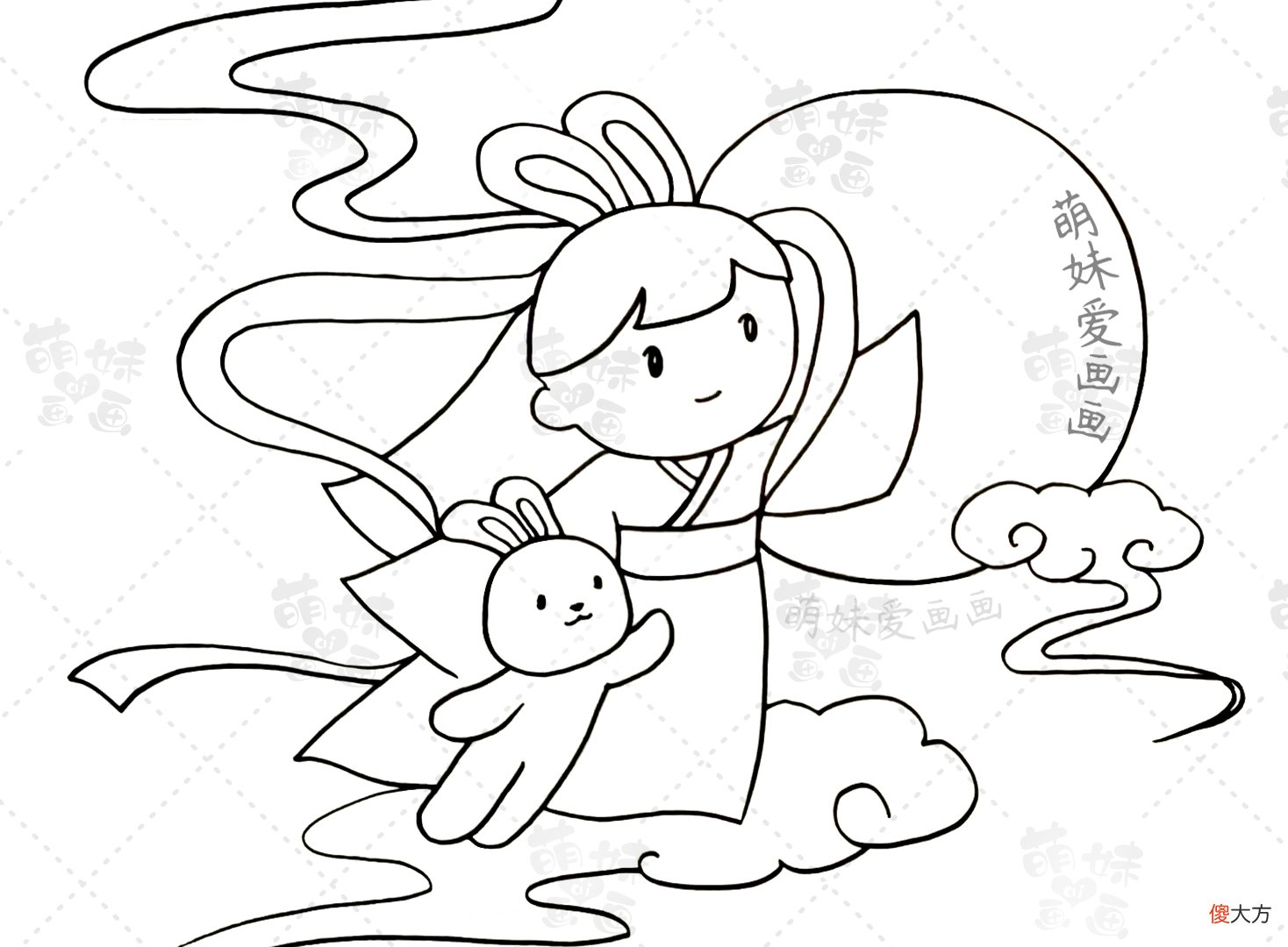 简单漂亮的中秋手抄报简笔画合集 中秋手抄报简笔画简单又漂亮