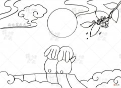 简单漂亮的中秋手抄报简笔画合集 中秋手抄报简笔画简单又漂亮