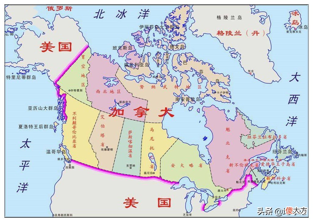 被美国包围的加拿大 被美国包围的国家