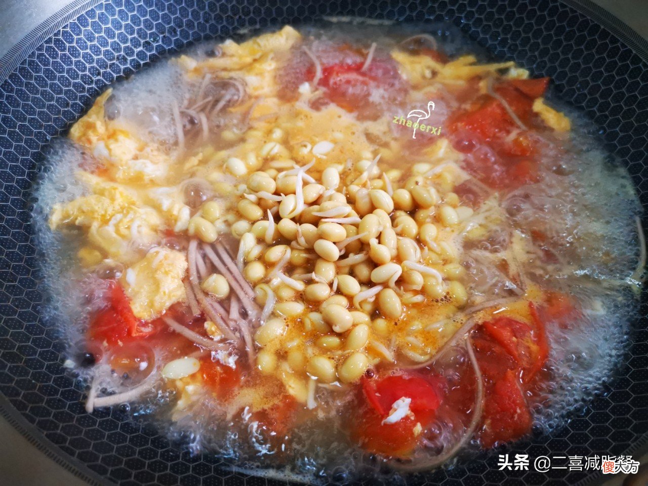 2大碗的鸡蛋番茄荞麦面 西红柿鸡蛋荞麦