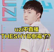 【游戏世界】UZI不开播THESHY却成“替罪羊”? DOINB直播暗示: 很多人都盯着他