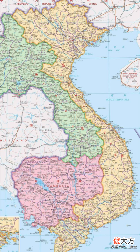 越南绘制的全国地图 越南画的中国地图
