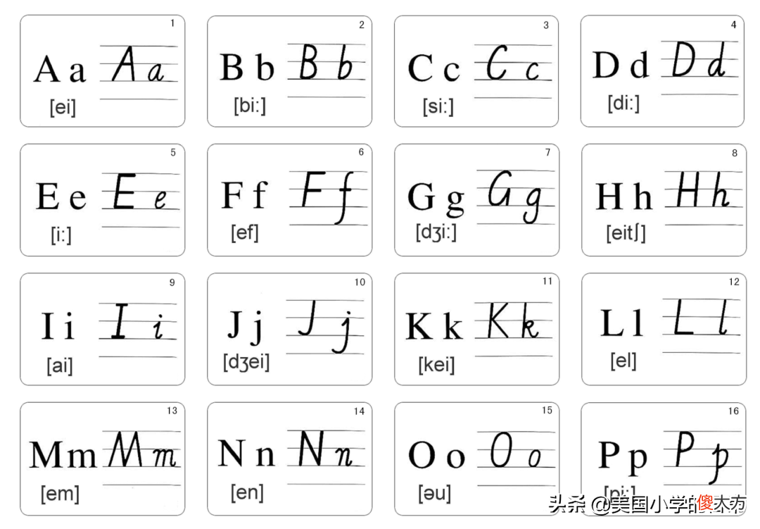 26个字母孩子真的写对了吗 26个字母真确书写