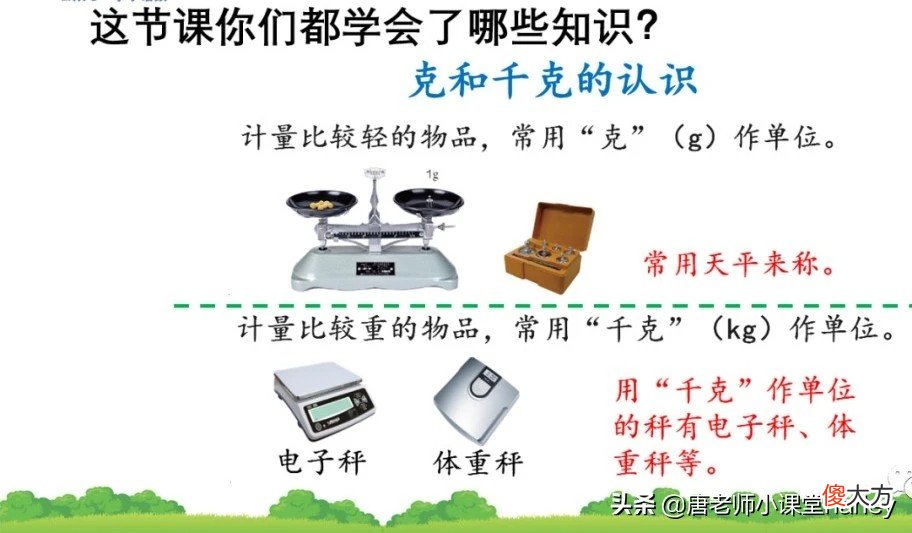 千克的认识专题讲解 对千克的认识