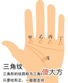 手掌纹吉凶占卜-三角纹