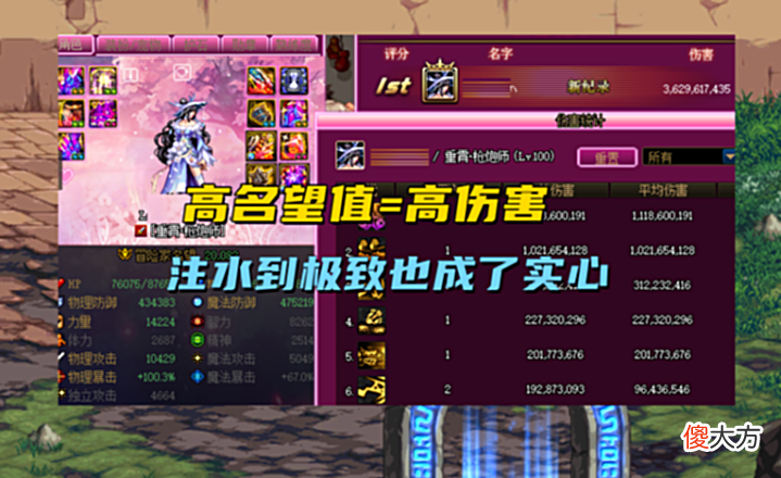 【游戏世界】DNF: 名望重要还是细节重要? 105标准答案, 不注水你怎么进图?