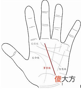 事业线从手边向上延伸好不好？