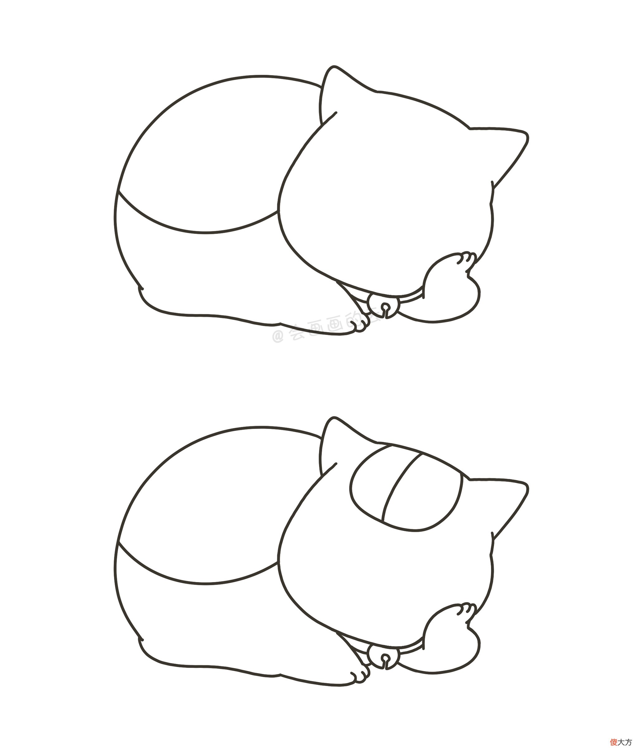 详细图文讲解三款猫咪的画法 猫咪 画法