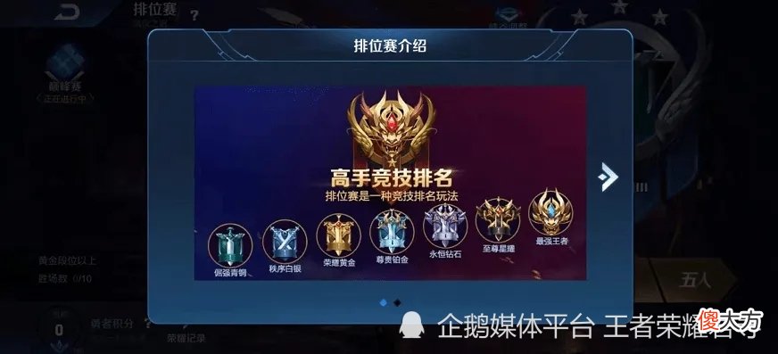 【游戏世界】王者段位最真实的样子，“永恒”钻石，黄金秒变荣耀局