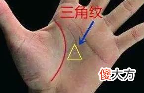 手掌中的三角形纹是财库