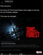 【游戏迷】《森林之子》续作登陆steam商店10月发售