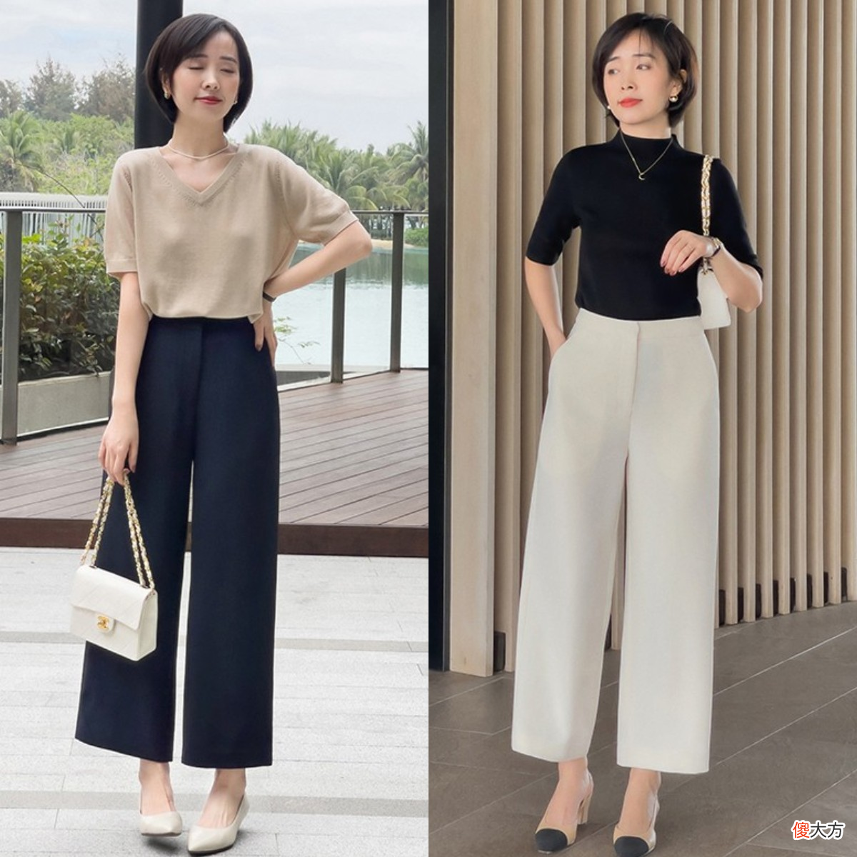 【时尚一点】T恤＋阔腿裤＝今夏显瘦cp，既时髦又潇洒，洋气显嫩