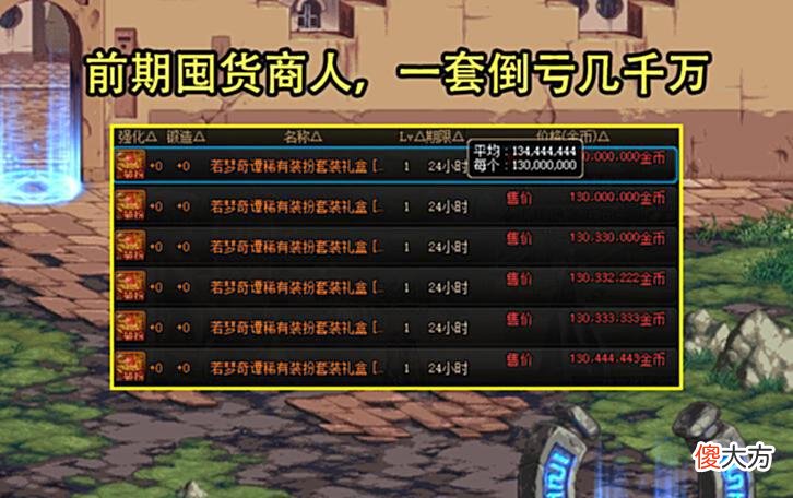 【游戏世界】DNF：跨5一商人疯了！花上千亿囤魔界至尊套，比拍卖数量还多