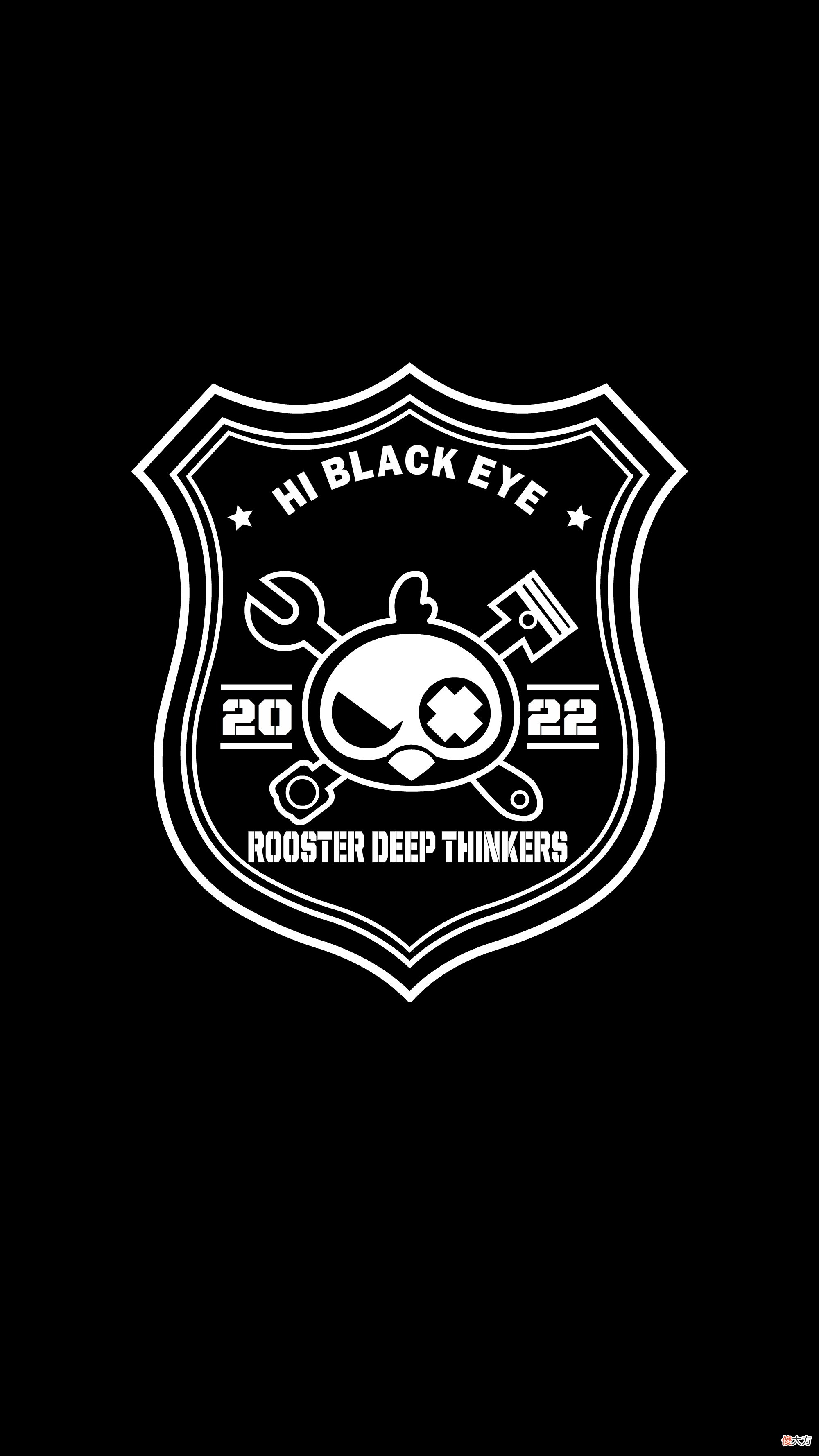暗黑潮牌壁纸：让你超爱的骷髅星黑眼圈生肖鸡手机壁纸