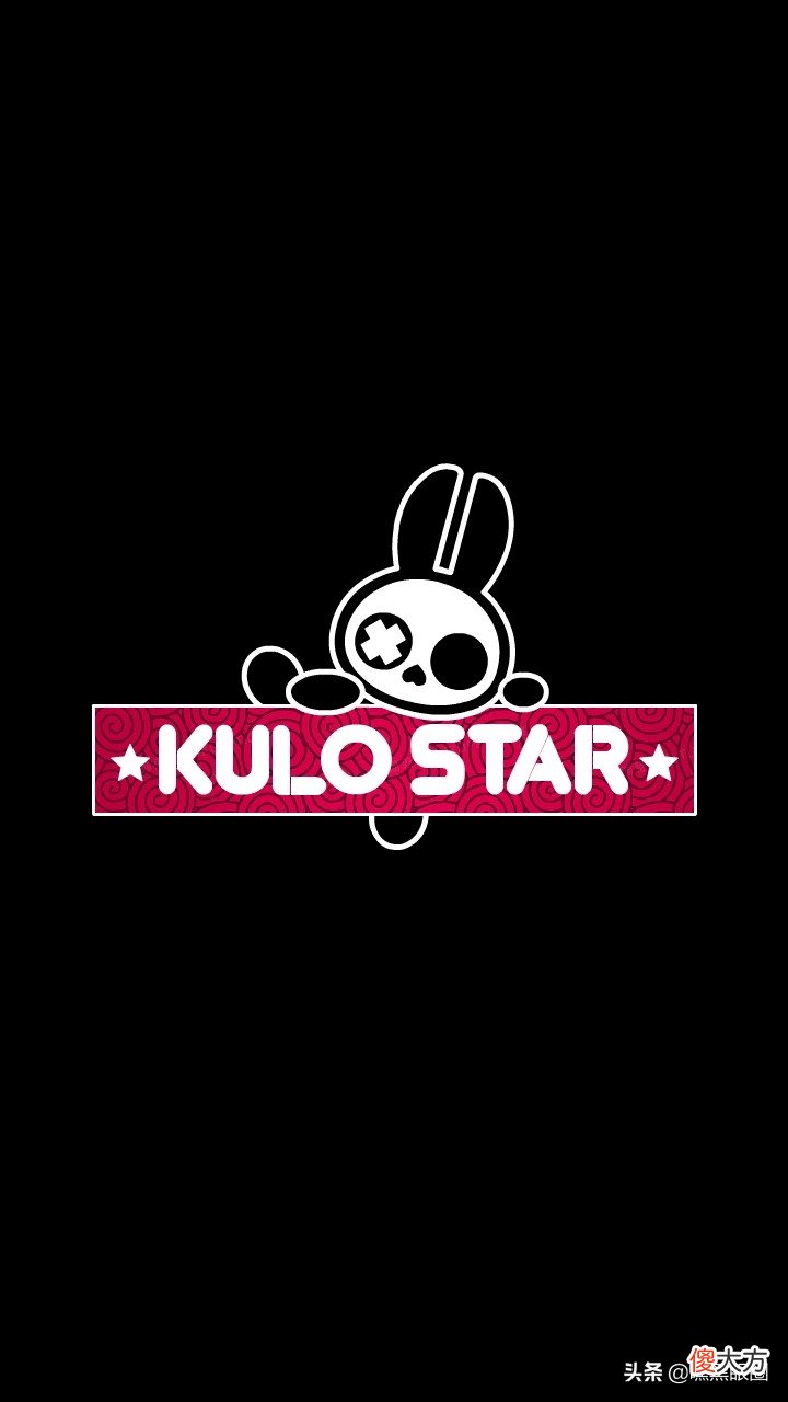 HI BLACK EYE(KULO STAR)潮牌十二生肖系列之卯兔纯黑手机壁纸