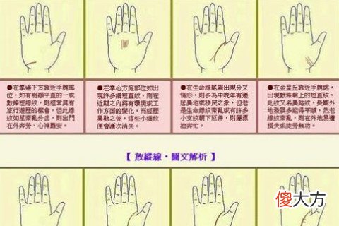 教你看女性恋爱手相图解