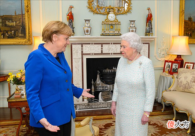 英女王和默克尔最后一次会晤 英国女王默克尔