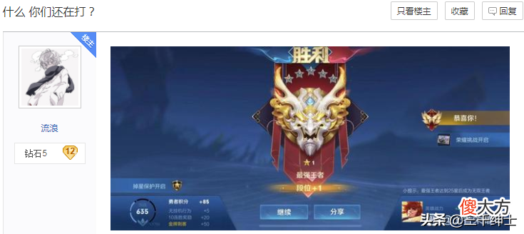 你排位上王者了吗 王者段位是打排位上去的吗