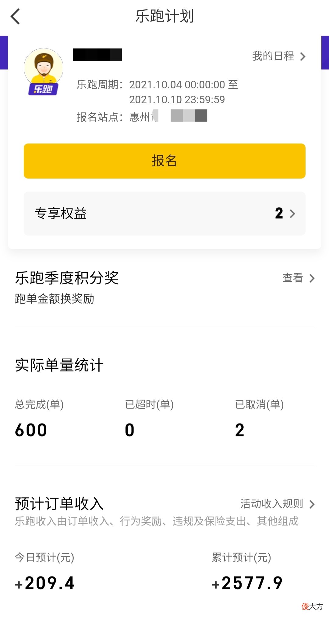 一周跑了600单 跑了一千单