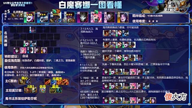 【游戏迷】「S级白魔赛娜」一天王者200分,7人口成型就吃的最强三星