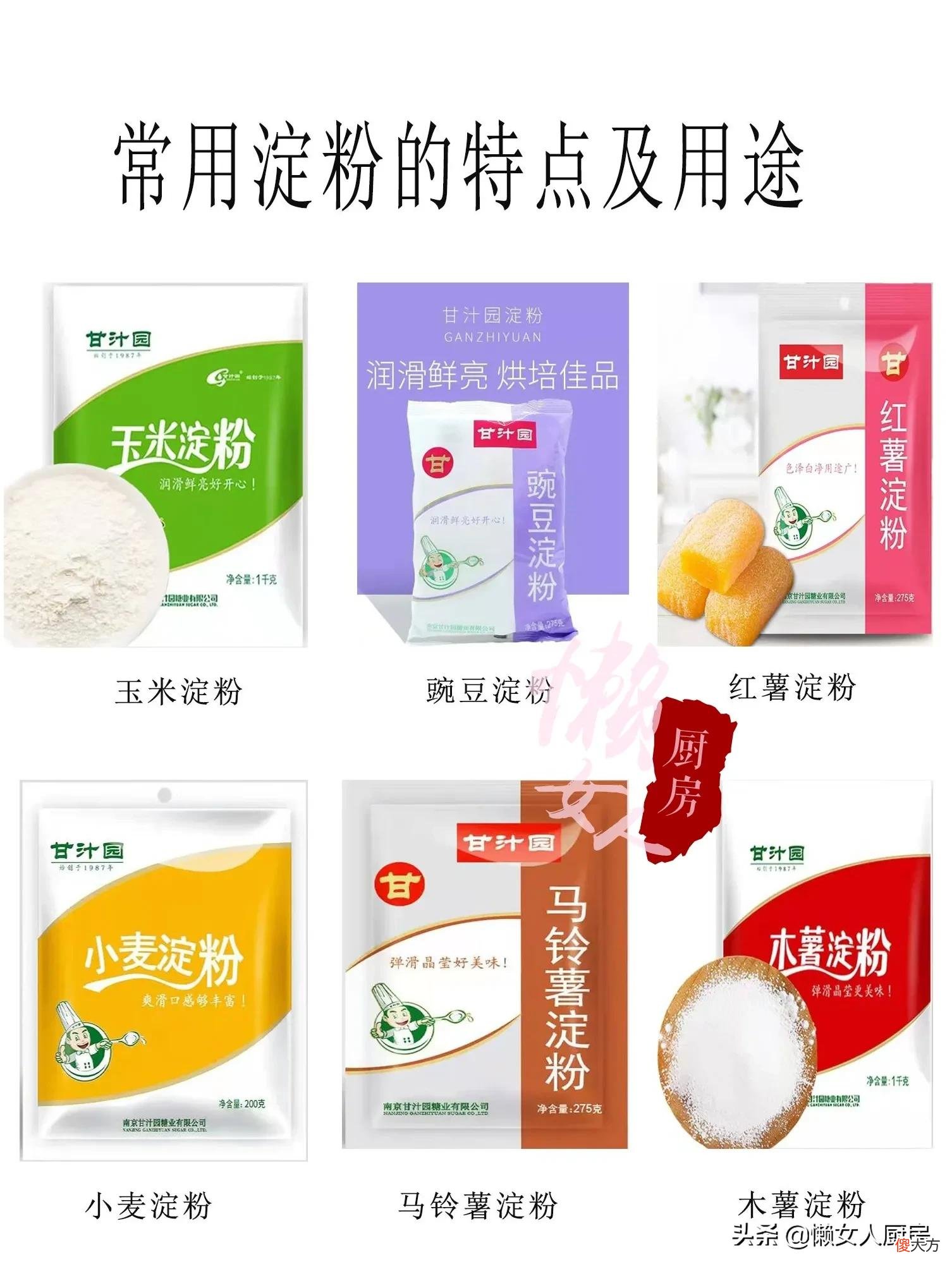 厨房里各种各样的淀粉 厨房里的淀粉是什么