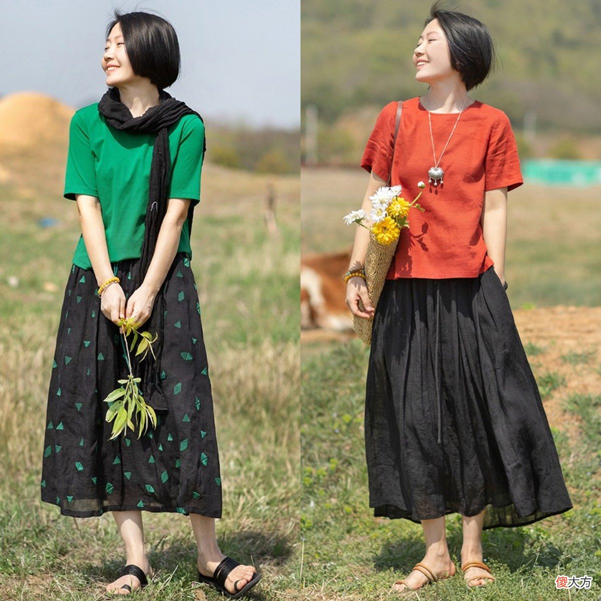 【就爱时尚】40＋岁的女人，夏天多穿T恤＋半身裙！温柔舒适又洋气，适合照搬