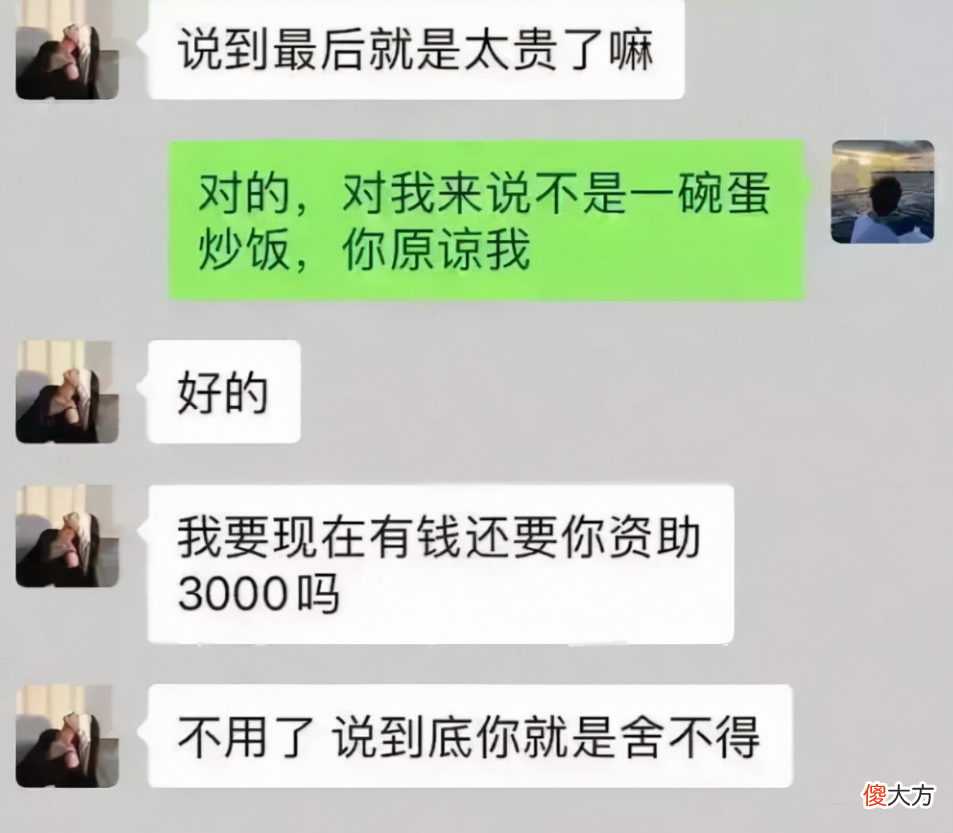 大二女生跟男友要苹果手机,聊天内容引争议,网友对此看法不一