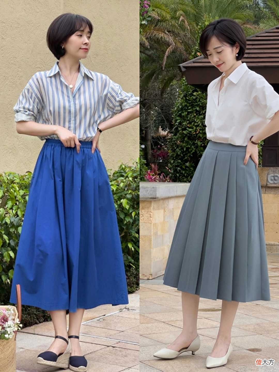 【就爱时尚】穿衬衫果然还是要配半身裙，美得优雅又时髦，158cm小个子别错过