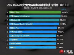 安兔兔6月份安卓手机好评榜 安兔兔手机好评排行榜