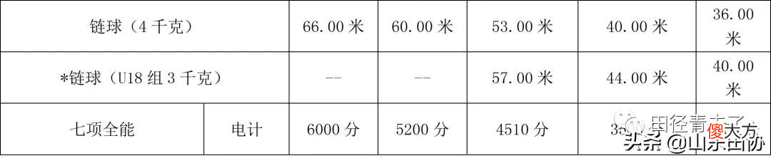 新田径技术等级标准来了 田径技术等级标准最新