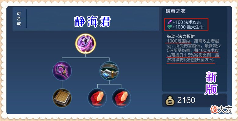 【游戏迷】《王者荣耀》新版破茧之衣的属性和属性一览