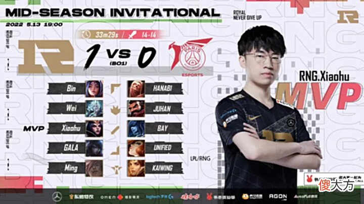 【游戏迷】五人齐心其利断金！RNG首发五人均获得一次MVP！