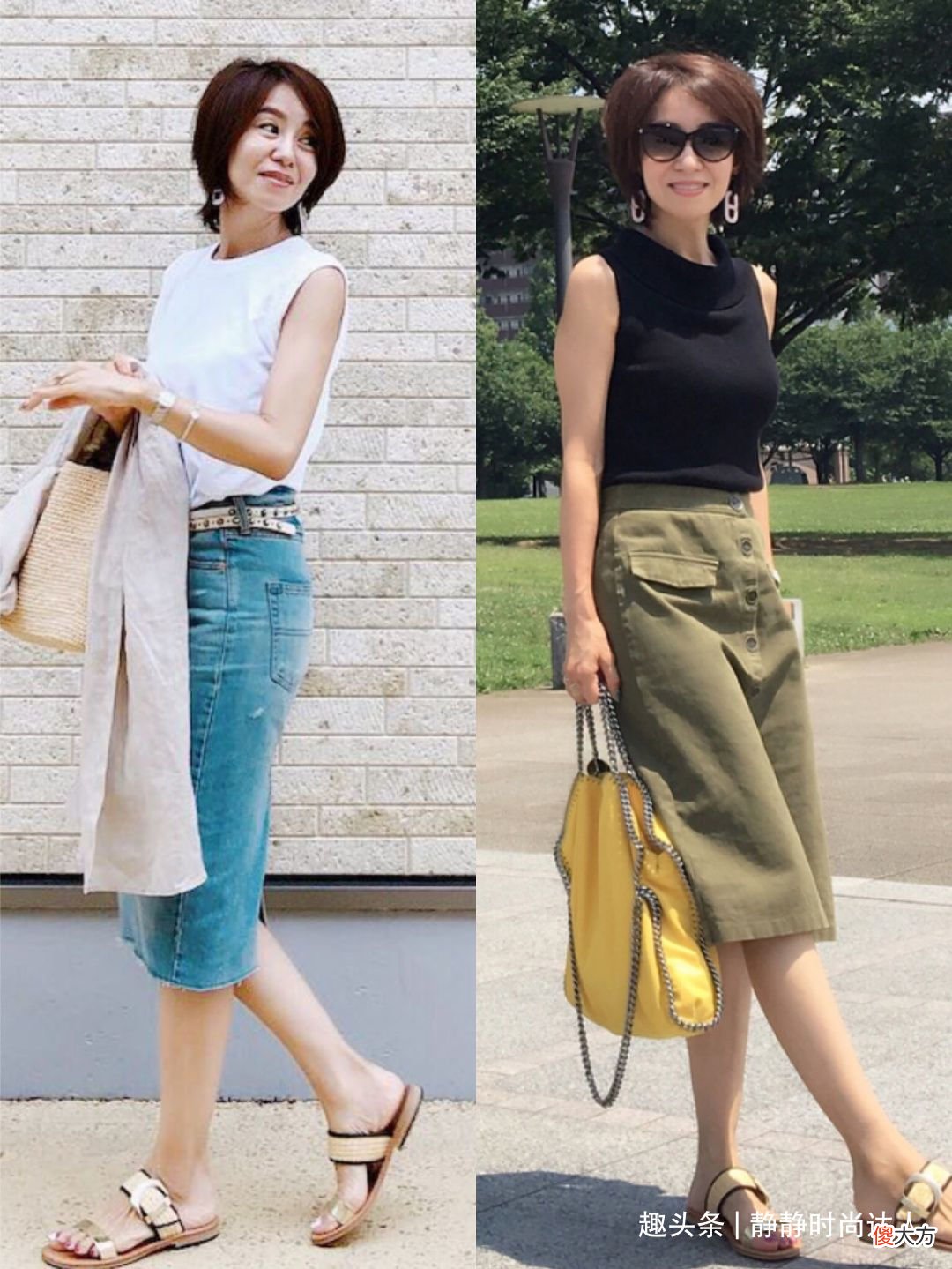 【时尚一点】夏天，40+的女人别总穿“短裤”！这样穿打破俗气感才更时髦