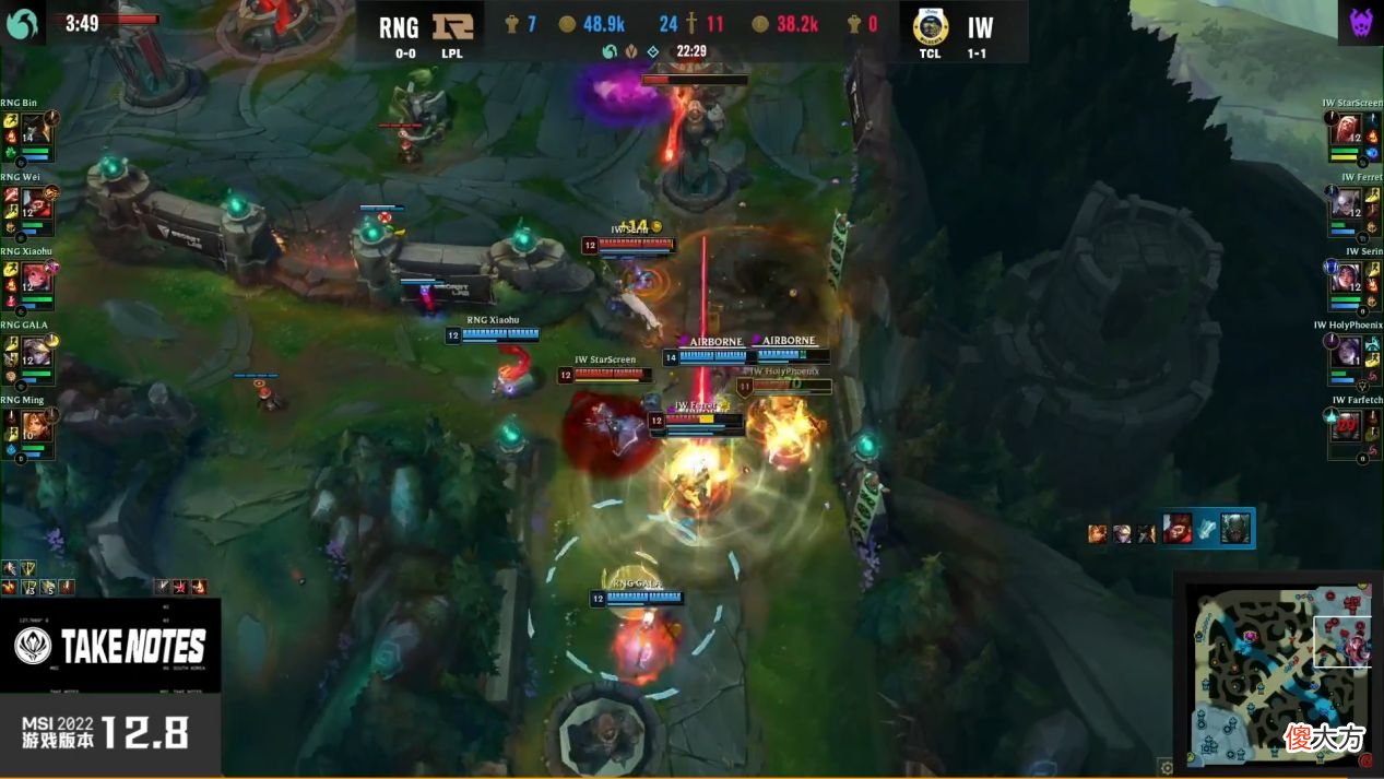 【游戏迷】LOL-MSI：13分钟18人头终极大乱斗 RNG乱战取胜击败IW