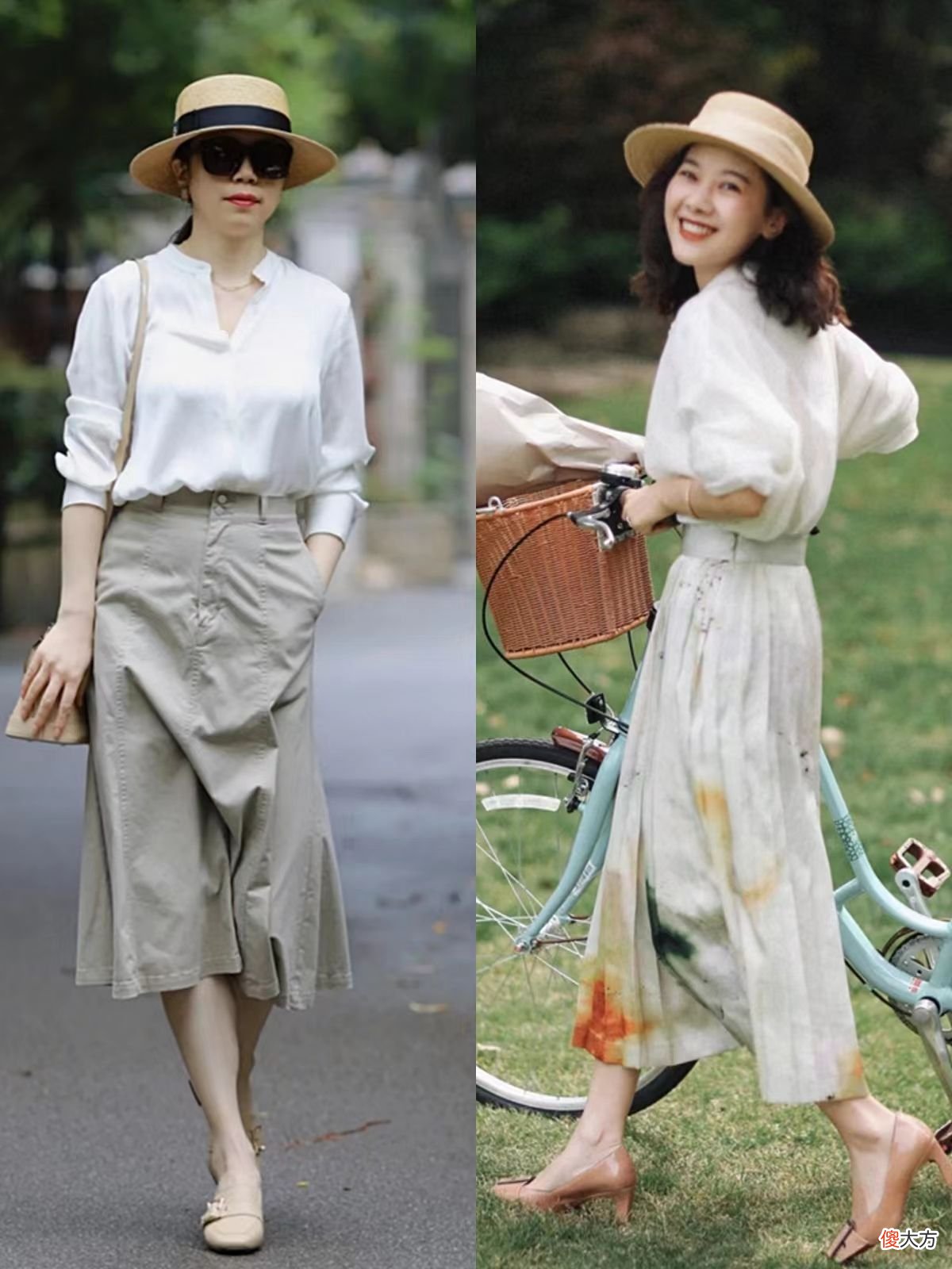 【时尚一点】上了年纪的女人，出街还是穿“衬衫＋半裙”更得体，打造爆表气质