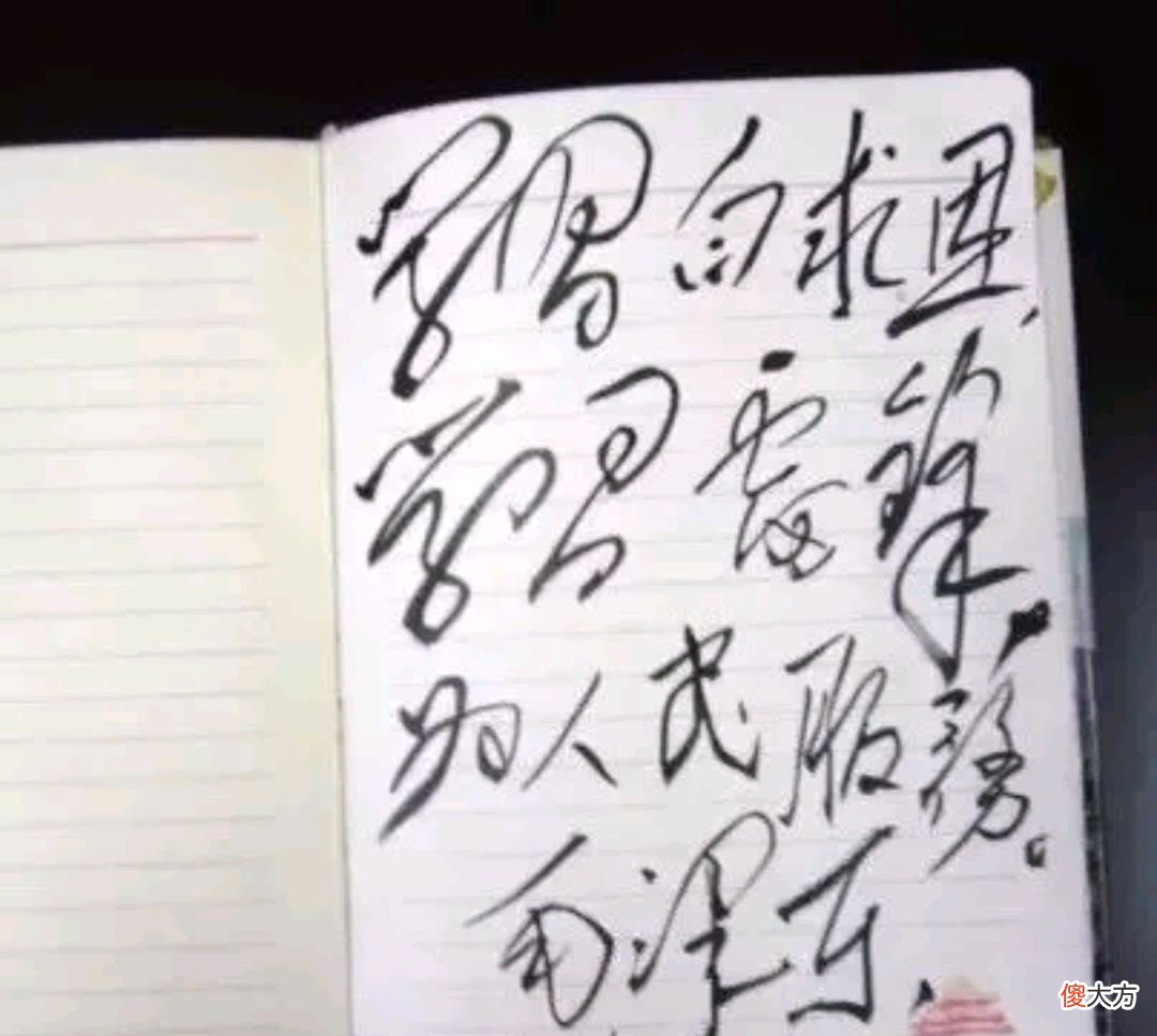 【历史故事】毛主席为何为一个刚毕业的护士题字？此题字书法风格独特，很励志