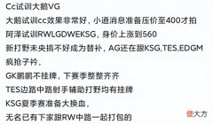 【游戏迷】AG初晨试训LGD效果不错,啊泽身价上涨,准备抢estar二队子衿