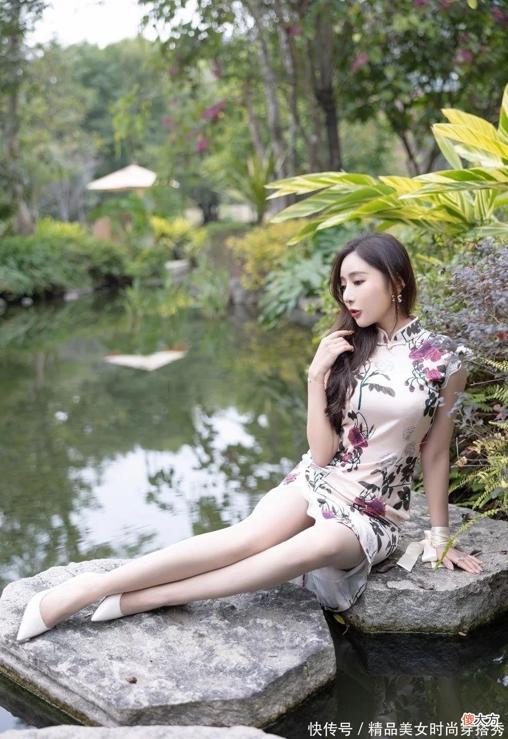 【时尚一点】国色天香，凤凰来仪，改良版旗袍，清新典雅又韵味十足