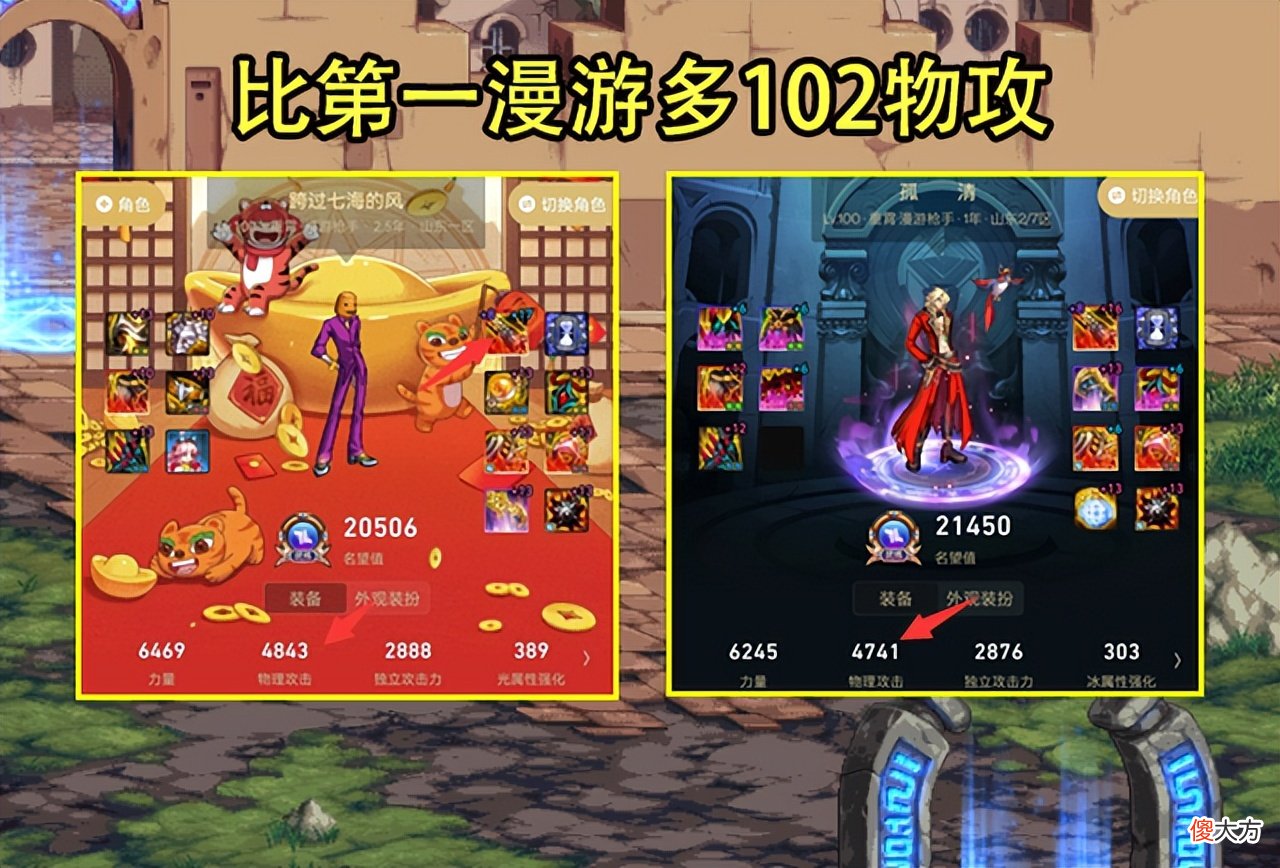 【游戏迷】DNF：跨6漫游运气爆发了！17左轮裸丢18成功，物攻已是全服第一