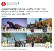 【游戏世界】管理模拟游戏《侏罗纪世界：进化2》明日加入xgp
