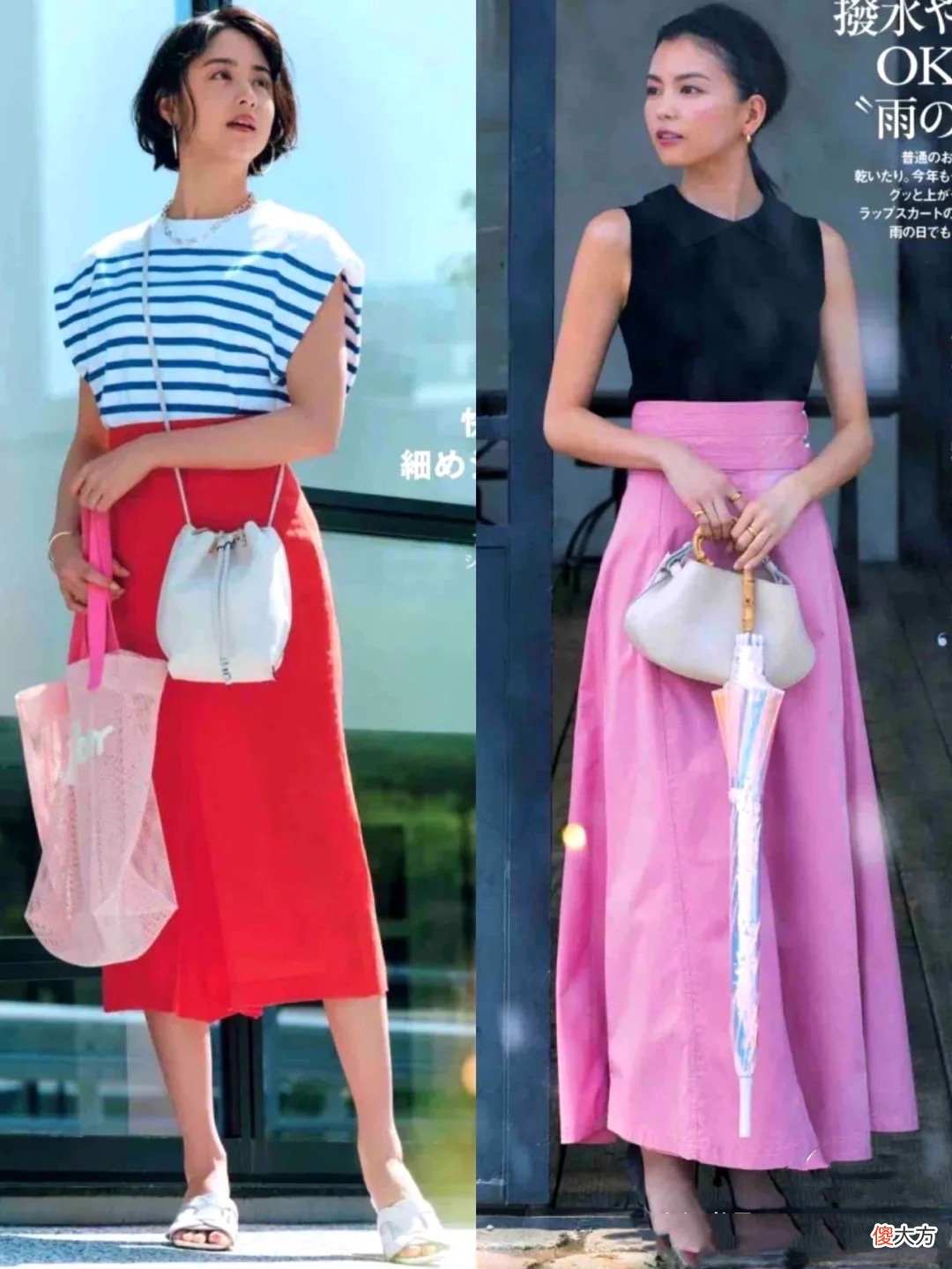 【就爱时尚】30女人的优雅，都藏在色彩跳跃中，“T恤半身裙”也浪漫出彩