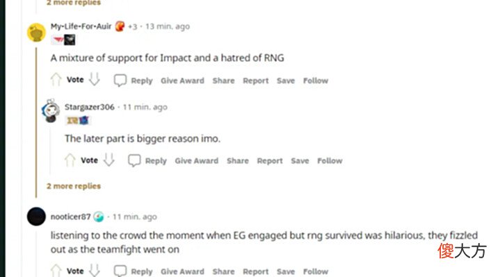 【游戏迷】[Reddit热议]Reddit评RNG击败EG：怎么感觉韩国观众比北美粉丝还支持EG