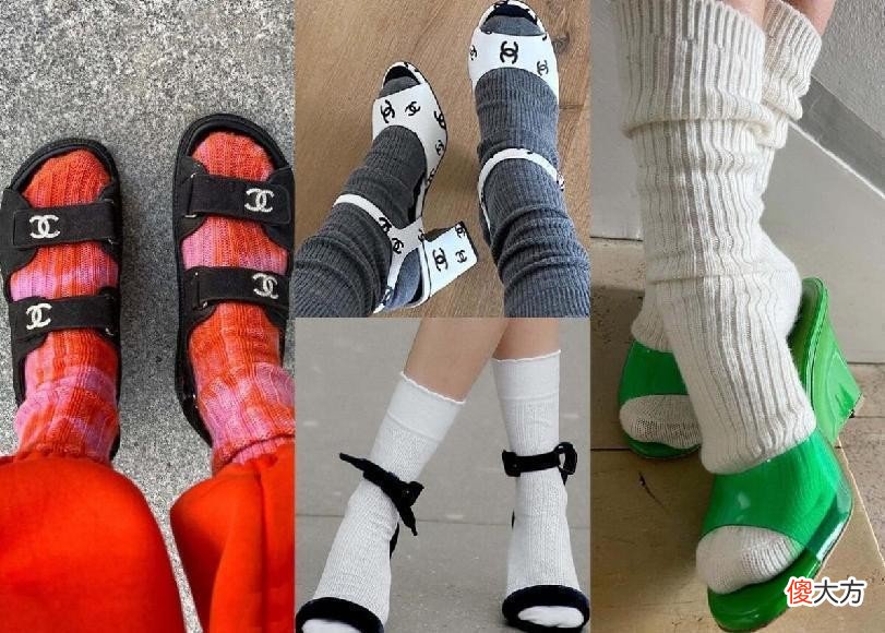【时尚一点】光脚穿鞋过时了，时尚潮人都爱“短袜＋凉鞋”，搭配简单个性还足