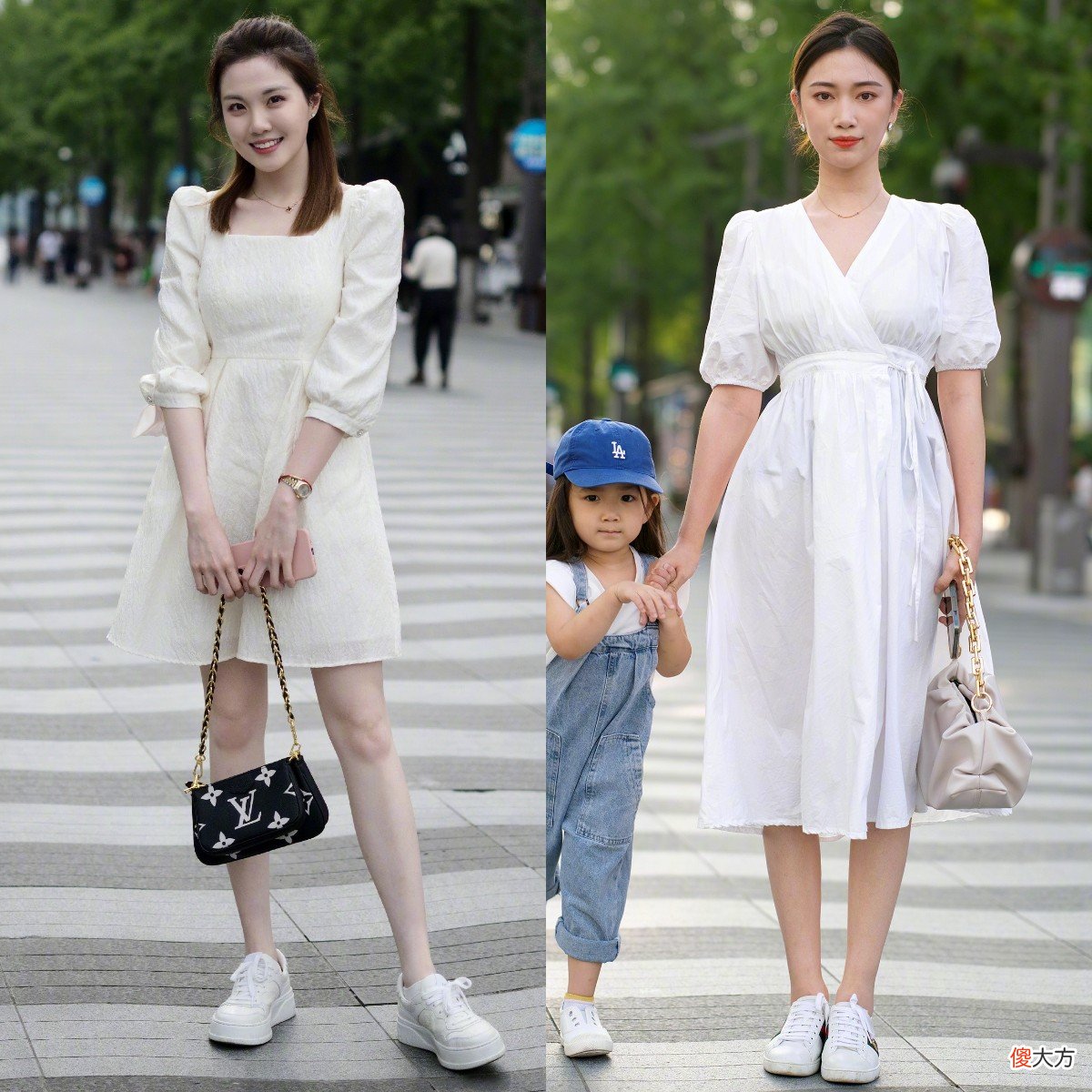 【时尚一点】讲真的，裙子下面别总穿高跟鞋了，今年流行：小白鞋＋裙子，很美