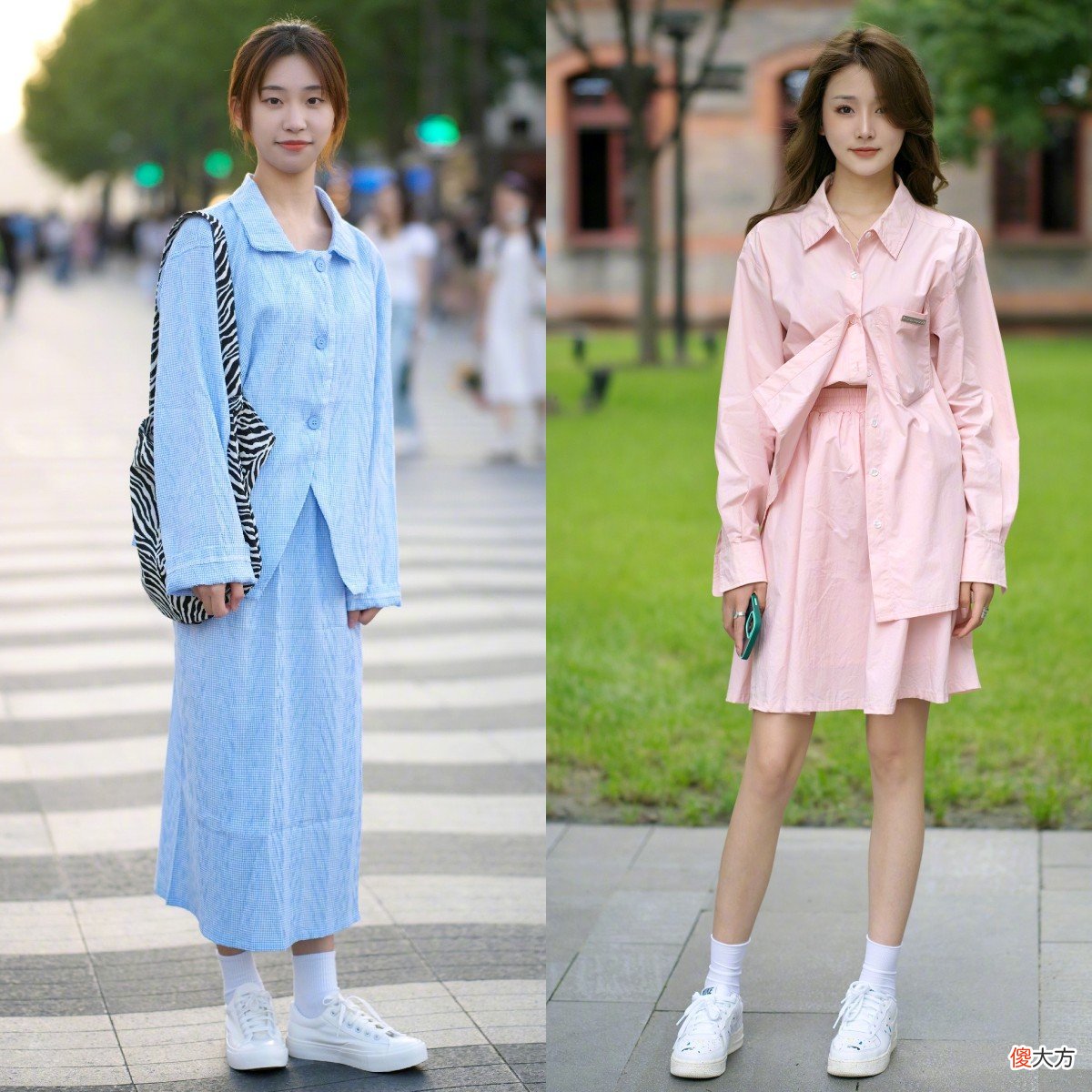 【时尚一点】讲真的，裙子下面别总穿高跟鞋了，今年流行：小白鞋＋裙子，很美