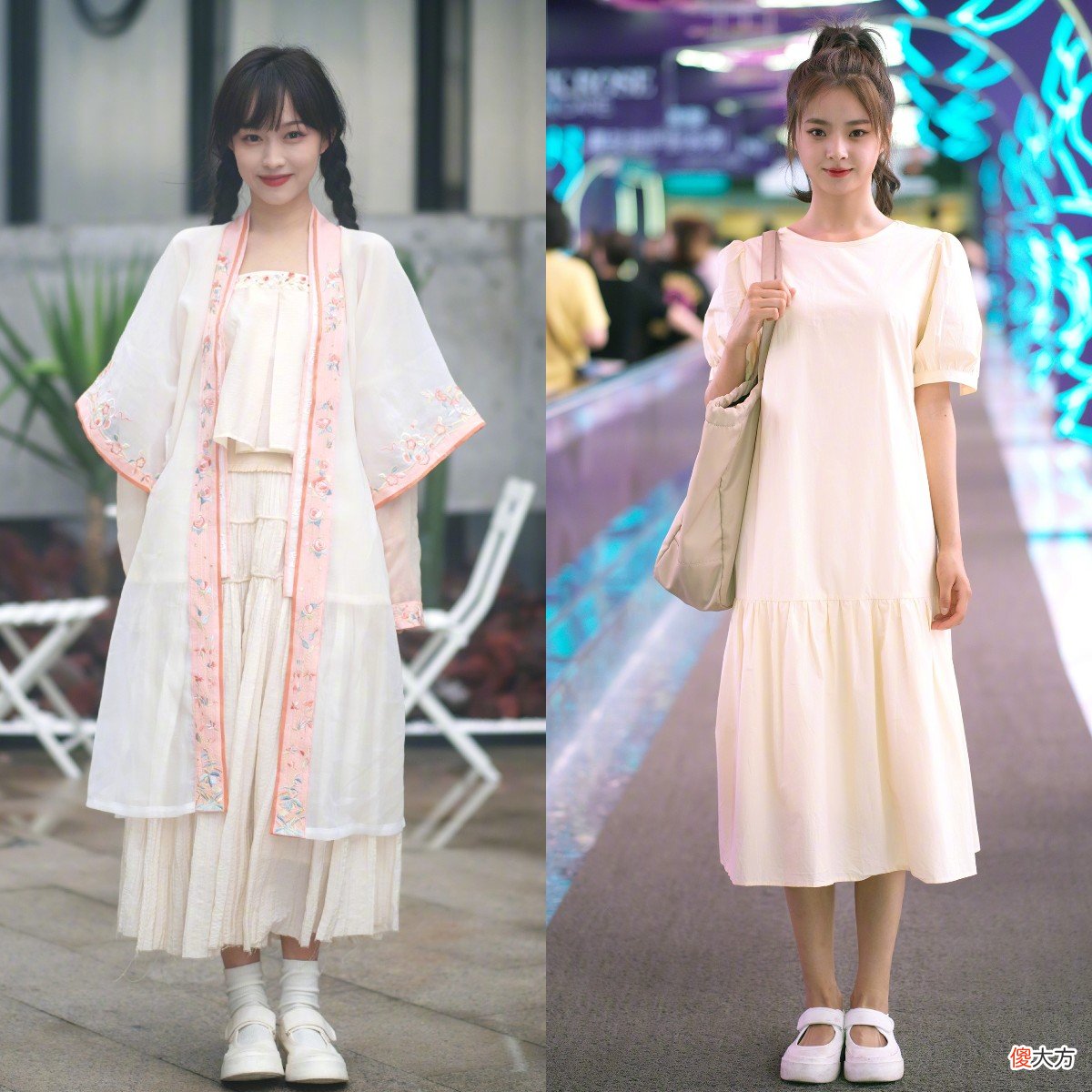 【时尚一点】讲真的，裙子下面别总穿高跟鞋了，今年流行：小白鞋＋裙子，很美