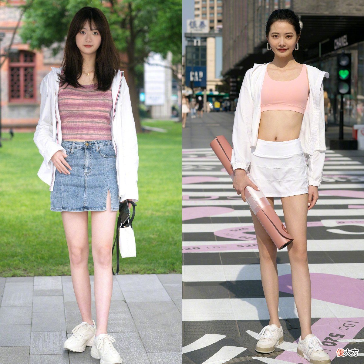 【时尚一点】讲真的，裙子下面别总穿高跟鞋了，今年流行：小白鞋＋裙子，很美