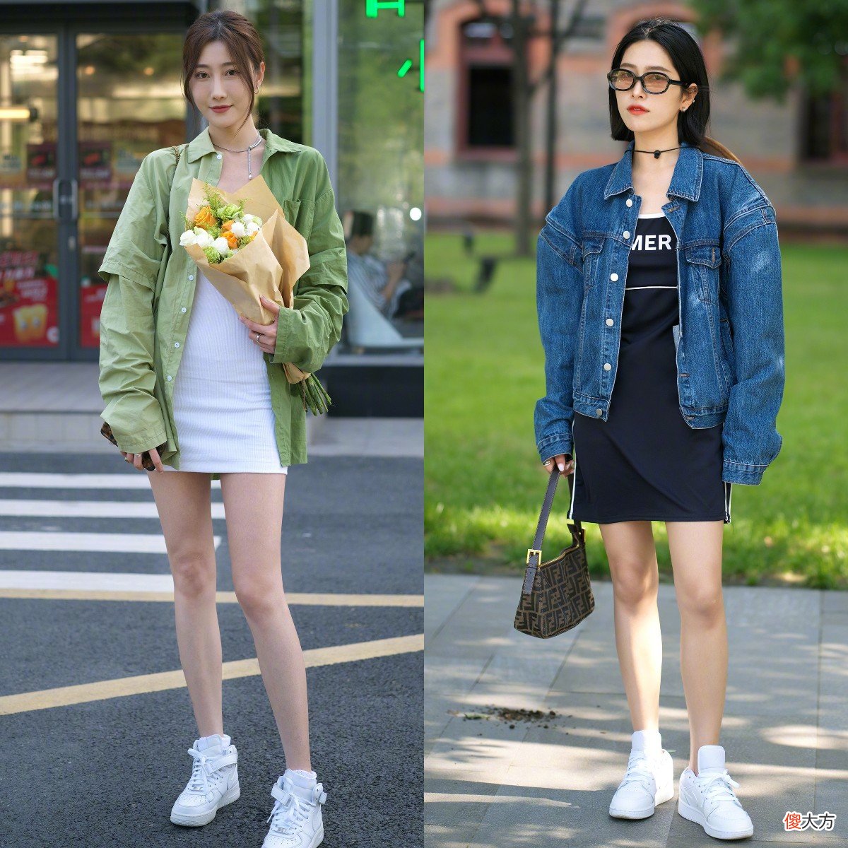 【时尚一点】讲真的，裙子下面别总穿高跟鞋了，今年流行：小白鞋＋裙子，很美