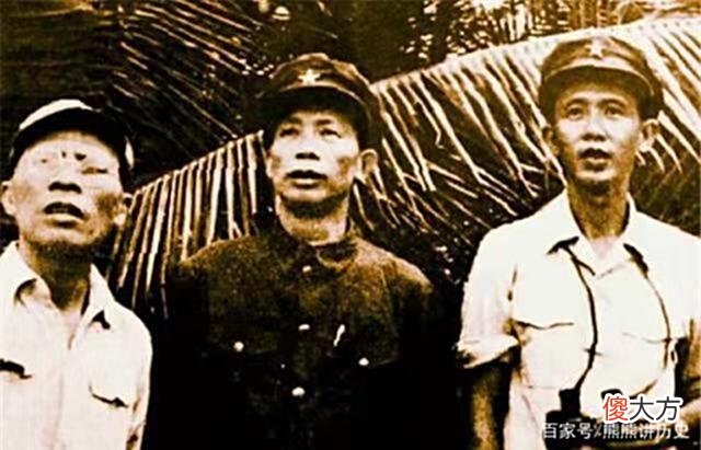 【爱历史】1950年，参加解放海南岛的军事主官同框合影，那么站在C位的是谁
