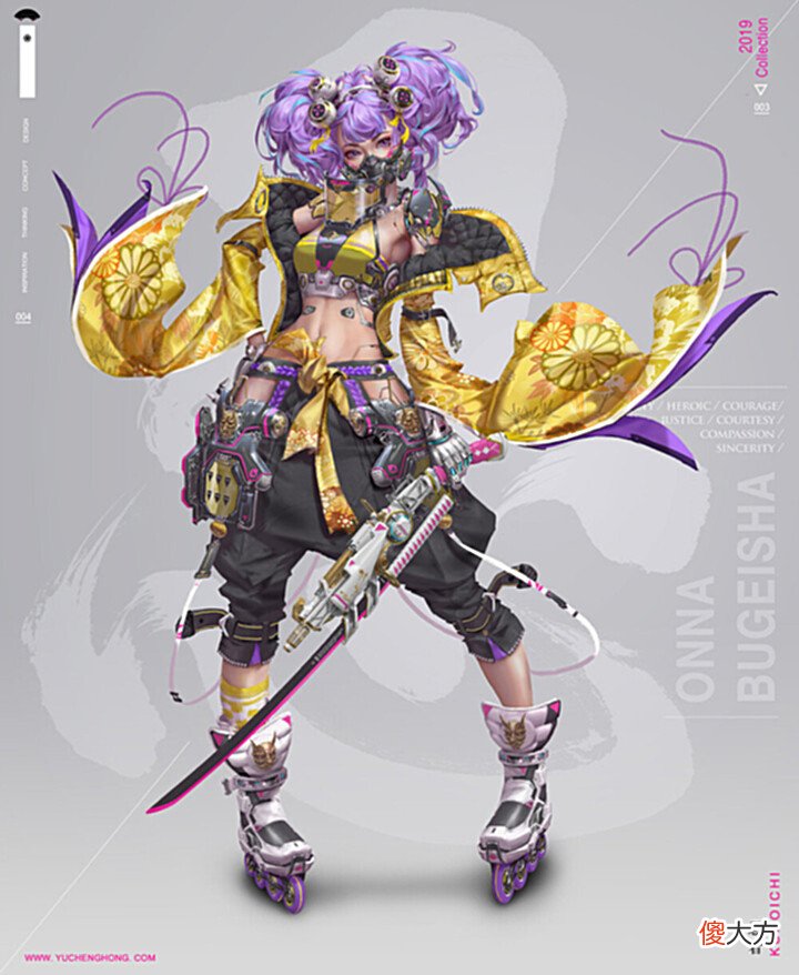 【游戏世界】华丽炫目的CG游戏人物插画,画面极具视觉冲击力